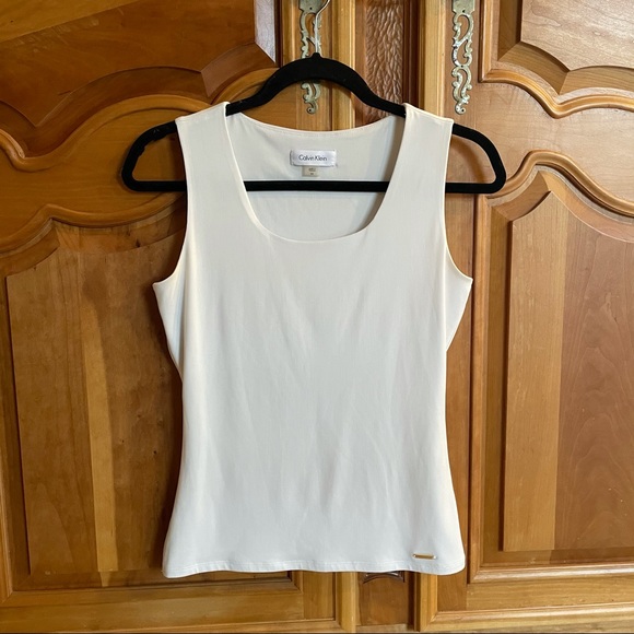 Calvin Klein Tops - Calvin Klein white square neck tank top